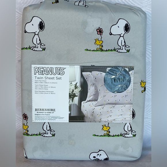 Peanuts Snoopy Spring Flowers Sheet Set - Twin - Picture 2 of 5